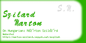 szilard marton business card